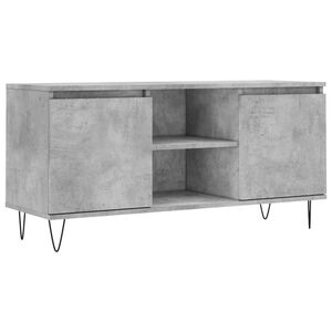 vidaXL Tv-b&auml;nk betonggr&aring; 104x35x50 cm konstruerat tr&auml;