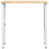 vidaXL Arbetsbänk 100x60x(71,5-98) cm massiv ek