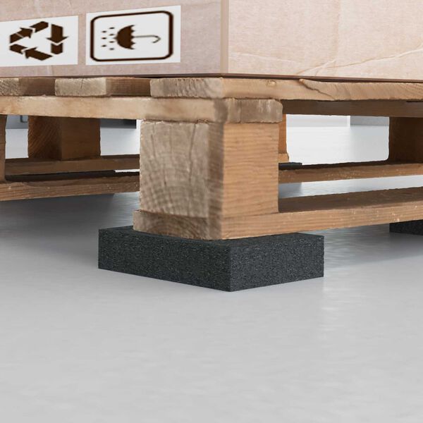 vidaXL Gummipad Svart Gummi