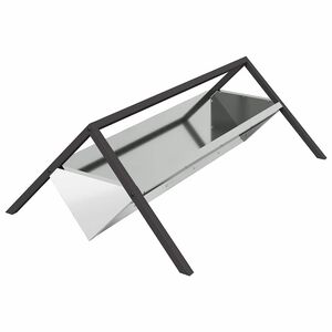 vidaXL Fodertrog f&ouml;r boskap Silver 111 x 76 x 38 cm Galvaniserat St&aring;l