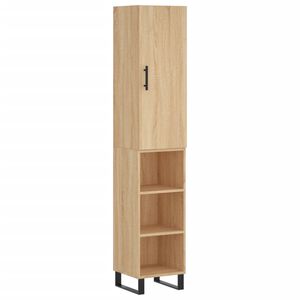 vidaXL H&ouml;gsk&aring;p sonoma-ek34,5x34x180 cm konstruerat tr&auml;