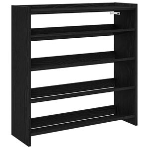 vidaXL Skohylla svart 80x25x81 cm konstruerat tr&auml;