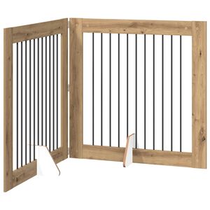 vidaXL F&auml;llbar hundgrind med stativ 2 st Artisan-ek 200,5 cm