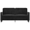 vidaXL Soffa 2-sits svart 140 cm sammet