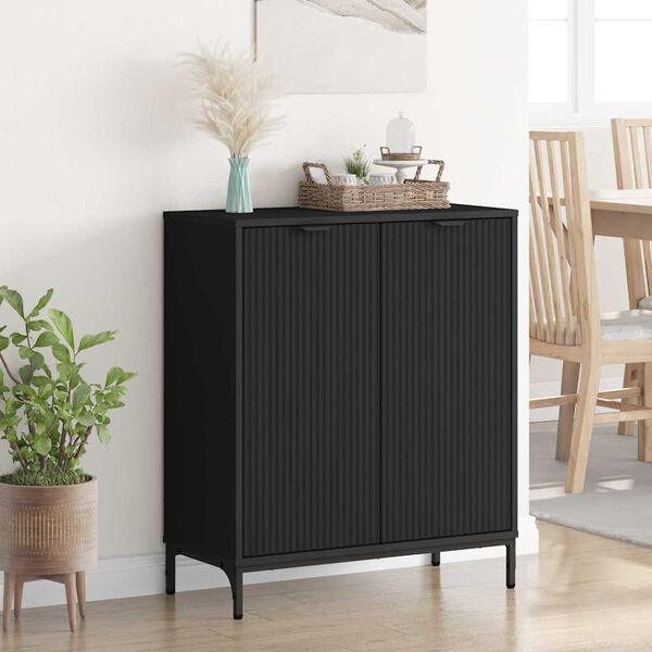 vidaXL Sideboard Svart 69,5 x 33 x 82 cm Konstruerat tr&auml;