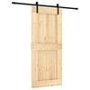 vidaXL Skjutd&ouml;rr 90 x 210 cm Massiv furutr&auml;d&ouml;rr (obehandlad)