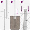vidaXL St&auml;ngsel med stolpe Silver 1,4 x 25 m St&aring;l