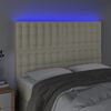 vidaXL S&auml;nggavel LED gr&auml;ddvit 144x5x118/128 cm konstl&auml;der