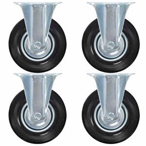 vidaXL Fasta hjul 4 st 125 mm