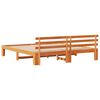 vidaXL S&auml;ngram med huvudgavel Vaxbrun 180 x 200 cm Massiv furu