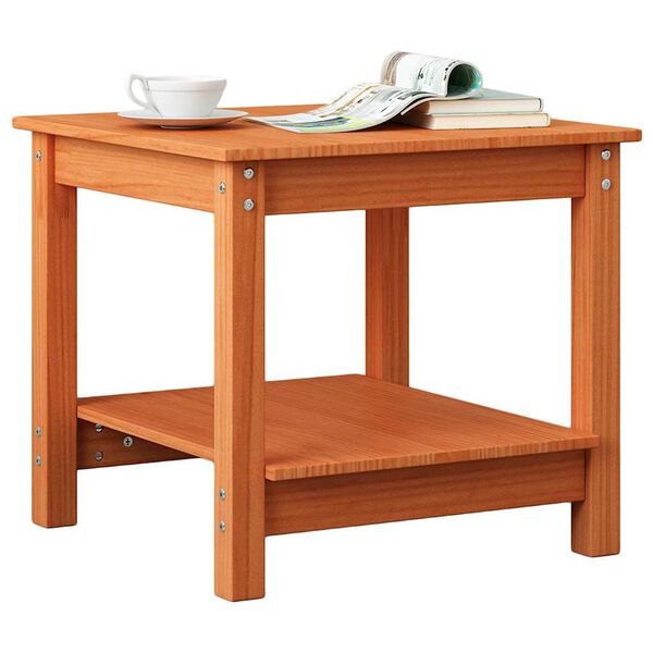 vidaXL Kaffeebord Vaxbrun 50 x 50 x 45 cm Massiv furu