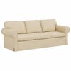vidaXL Soffa Kr&auml;m 215 x 82 x 80 cm tyg