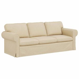 vidaXL Soffa Kr&auml;m 215 x 82 x 80 cm tyg