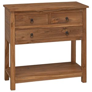vidaXL Sideboard Naturlig 79 x 35 x 80 cm Massivt teaktr&auml;