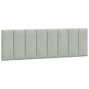 vidaXL Headboard Cushion "Hanko" Light Grey 160 cm Velvet
