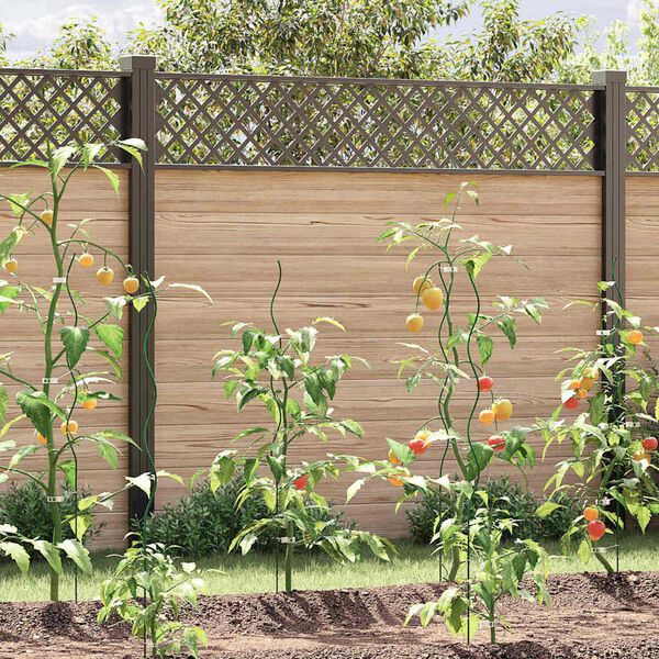 vidaXL V&auml;xtst&ouml;d 5 pcs Gr&ouml;n 110 x 0.6 x 0.6 cm St&aring;l