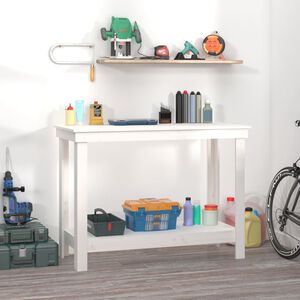 vidaXL Skob&auml;nk vit 110x50x80 cm massiv furu
