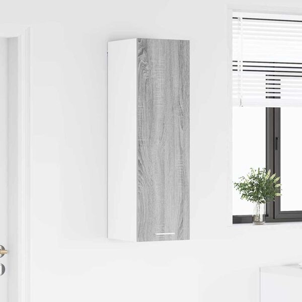 vidaXL H&auml;ngande sk&aring;p Gr&aring; Sonoma 30 x 31 x 100 cm Konstruerat tr&auml;