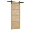 vidaXL Skjutd&ouml;rr Naturlig 83 x 211 cm Massiv furu