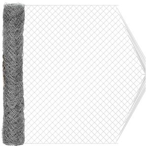 vidaXL Kedjel&auml;nk St&auml;ngsel Galvaniserad 2 x 10 m Glas