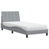 vidaXL Bed with Mattress "Hanko" Light Grey 80x200 cm Fabric