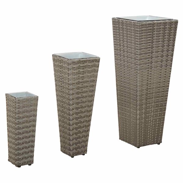 vidaXL Utomhusset 3 pcs Metall