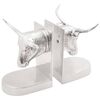 vidaXL Bokst&ouml;d 2 st Silver 21,5 x 15,5 x 20 cm Aluminium