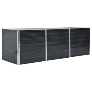 vidaXL Odlingsl&aring;da upph&ouml;jd antracit 240x80x77 cm galvaniserat st&aring;l