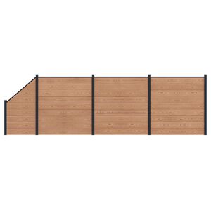 vidaXL St&auml;ngselpanel 4 pcs WPC och aluminium Brun