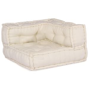 vidaXL Modulsofa enhet 4 pcs Gr&auml;ddvit Tyg