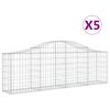 vidaXL Gabioner b&aring;gformade 5 st 200x30x60/80 cm galvaniserat j&auml;rn