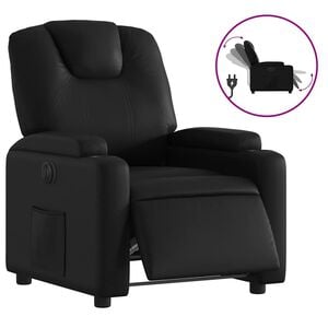 vidaXL Elektrisk reclinerf&aring;t&ouml;lj svart konstl&auml;der
