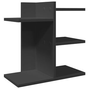 vidaXL Skrivbordshyllor svart 42x21,5x42 cm konstruerat tr&auml;