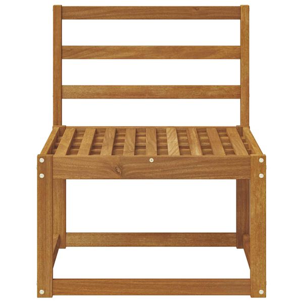 vidaXL Utomhus Mellansoffa Massivt Akaciatr&auml; Naturf&auml;rg 59 x 63 x 73 cm