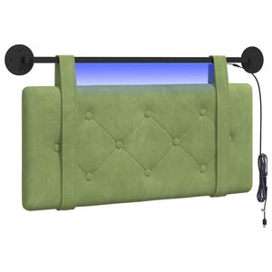 vidaXL H&auml;ngande s&auml;nggavel Med LED-lampa Ljusgr&ouml;n Sammet