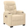 vidaXL Massagefåtölj med uppresningshjälp gräddvit tyg