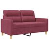 vidaXL 2-sitssoffa vinr&ouml;d 120 cm tyg