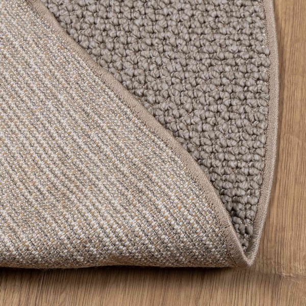 vidaXL Omr&aring;desmattor Rund LUGO Taupe &Oslash; 200 CM Polyester
