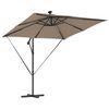 vidaXL Cantilever bananparasol Taupe 249 x 249 x 250 cm