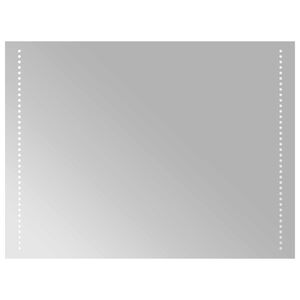 vidaXL LED Badrumsspegel Transparent 80 x 60 cm h&auml;rdat glas