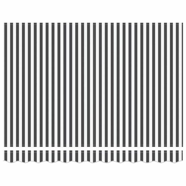 vidaXL Utf&auml;llbar markis Antracit och vitt 300 x 250 cm