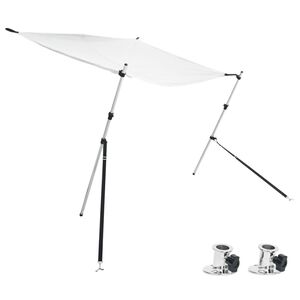 vidaXL F&ouml;rl&auml;ngningsdel f&ouml;r b&aring;tkapell vit 174x205x(115-194) cm
