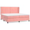 vidaXL Rams&auml;ng med madrass rosa 200x200 cm sammet