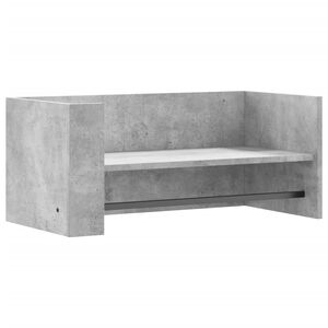 vidaXL V&auml;gghylla betonggr&aring; 70,5x35x30,5 cm konstruerat tr&auml;