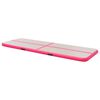vidaXL Uppblåsbar gymnastikmatta med pump 700x100x10 cm PVC rosa