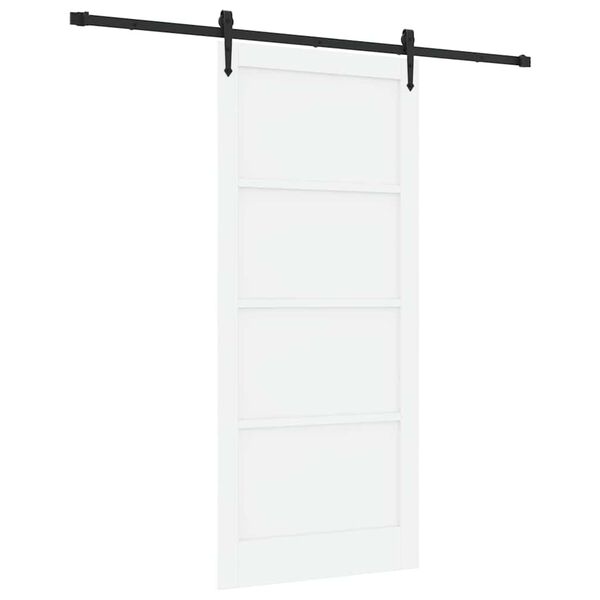 vidaXL Skjutd&ouml;rr ORKDAL Vit 93 x 211 cm Massiv furu