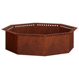 vidaXL Eldstad ring Rostig 100 x 100 x 25 cm V&auml;derbest&auml;ndig st&aring;l