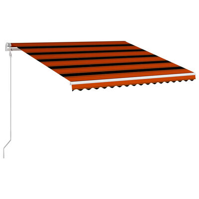 vidaXL Markis automatiskt infällbar 400x300 cm orange och brun