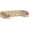 vidaXL Utomhussoffset 10 st Vit och Beige