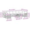 vidaXL Sektionsoffgrupp 11 pcs Naturlig och Ljus Gr&aring; Massivt Akaciatr&auml;